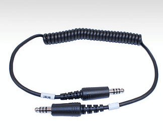Stilo helmet to Harris adapter cable.
