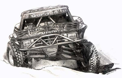 Off road trophy truck drawing