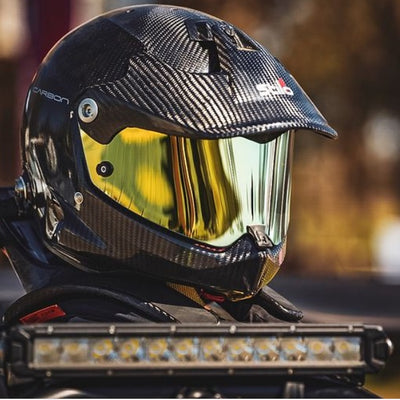 Motorsport car racing and offroad helmets