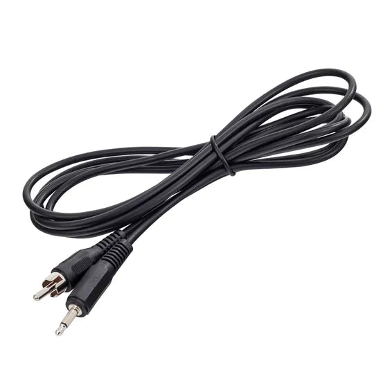 3.5mm jack plug to single RCA phono plug audio cable 1.2m for motorsport intercom and camara use