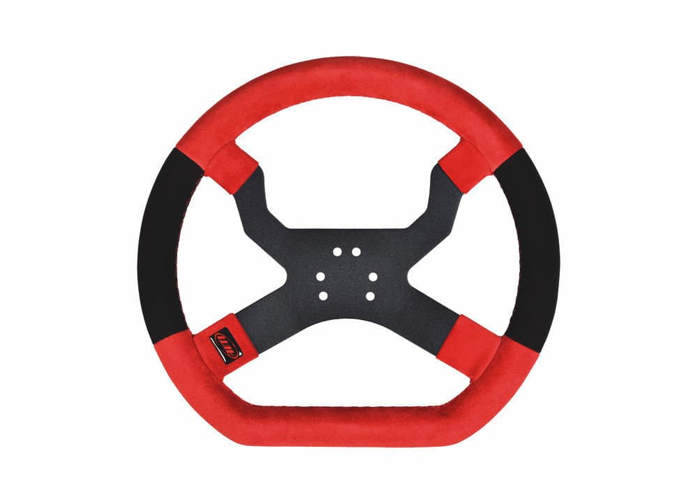 AiM MyChron5 Kart Steering Wheel Red/Black (6 Hole For OTK Karts)