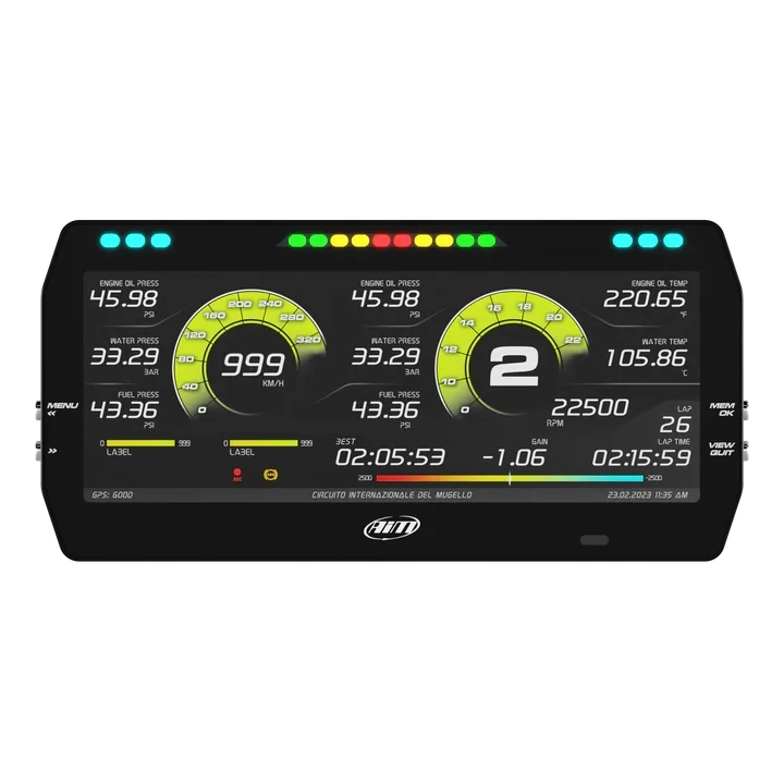 AiM MXT 1.3 Strada with race Icons