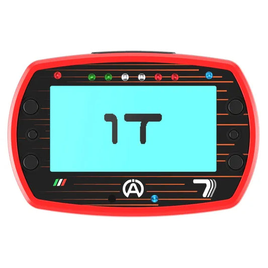 Alfano 7 1T kart lap timer — display and interface detail