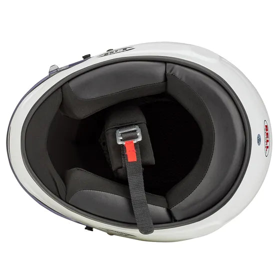 underside of Bell Karting helmet