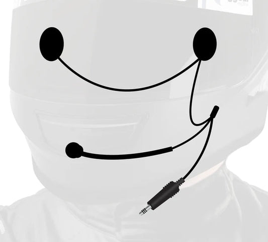 Helmet with a communication headset speakers attached