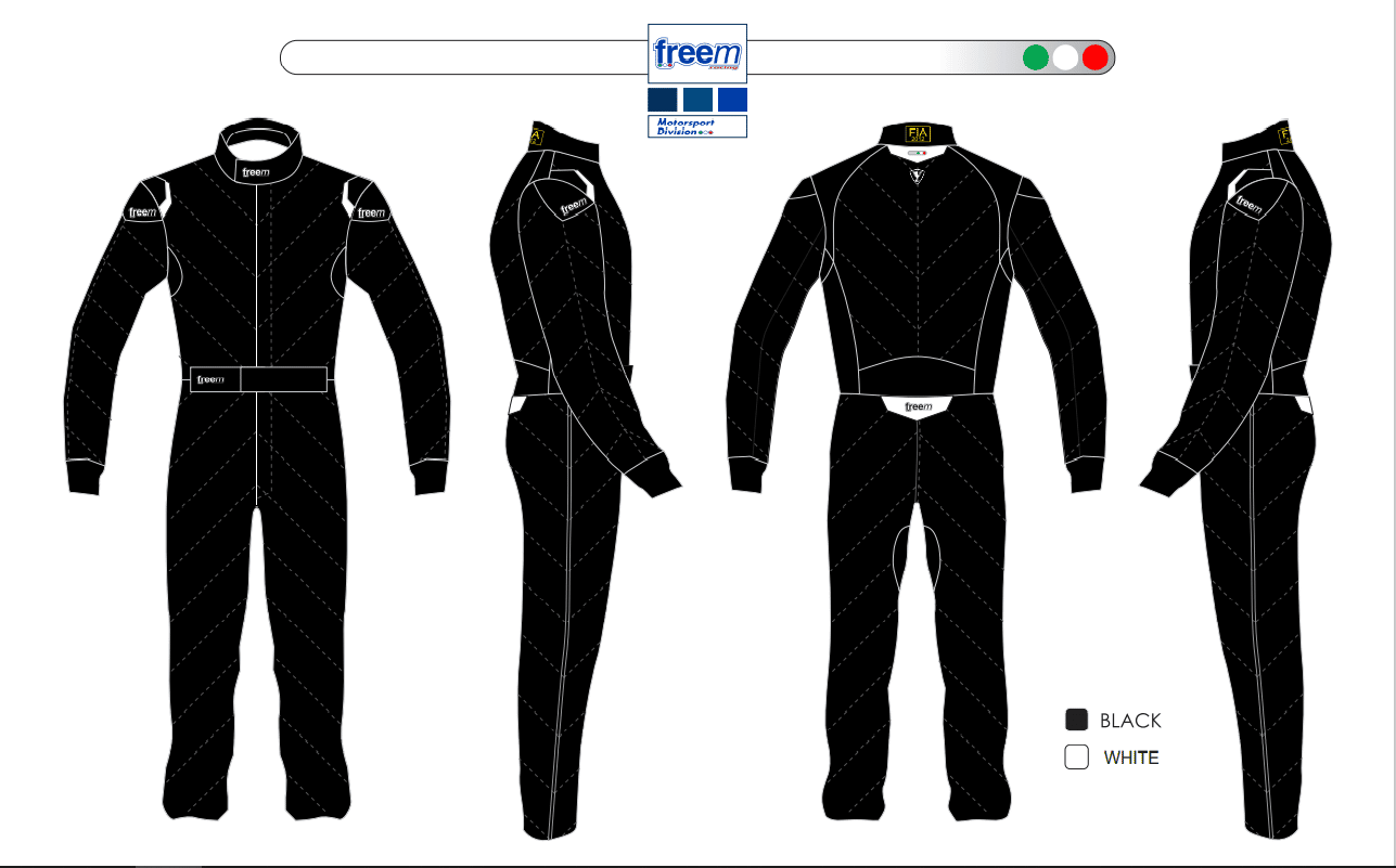 FreeM Racewear Black white