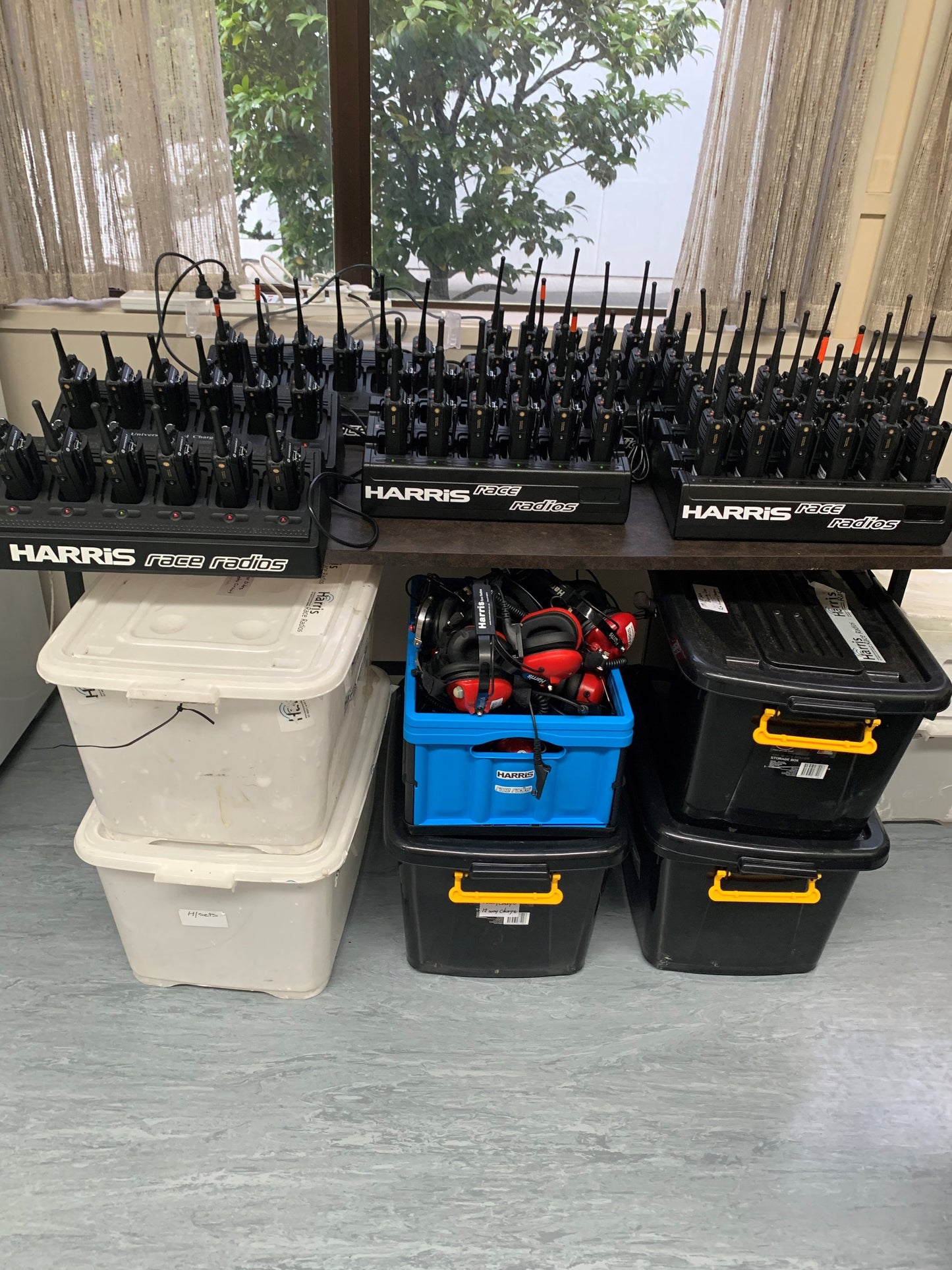 Harris Race Radios rental radios, headsets, chargers Etc