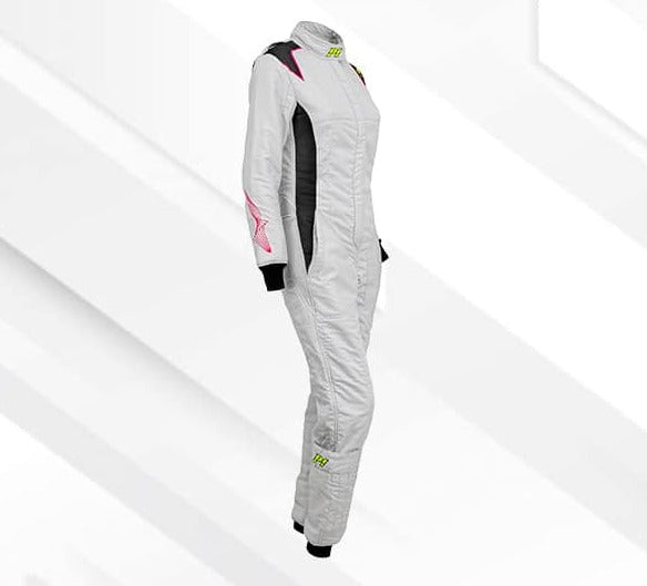 P1 silver women's driving suit