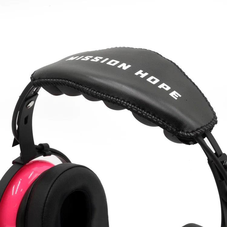 Rugged Radios Pink Radio Day ULTIMATE Alpha Audio Stereo Headset with Volume Control | Harris Race Radios®