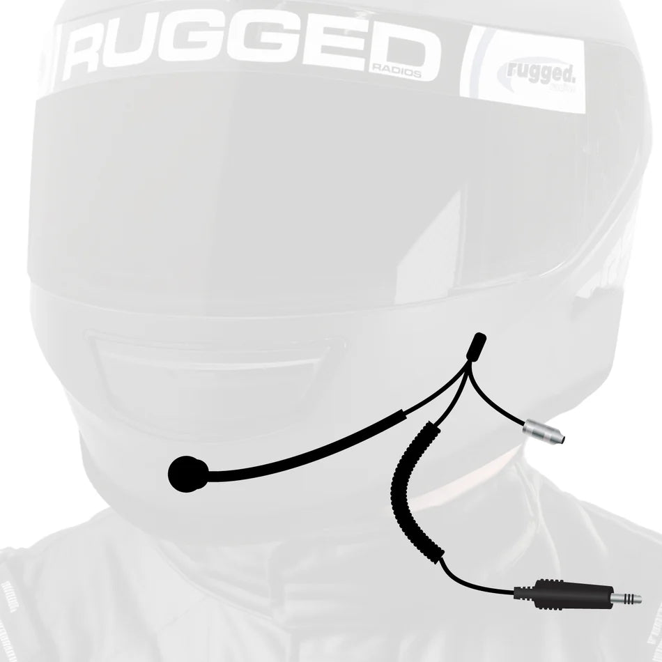 Rugged radios coil cord helmet kit