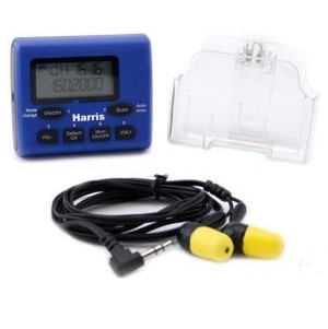 GT Club members race radio one way receiver blue with earpieces