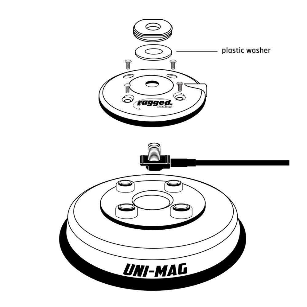 Magnetic uni mag antenna base