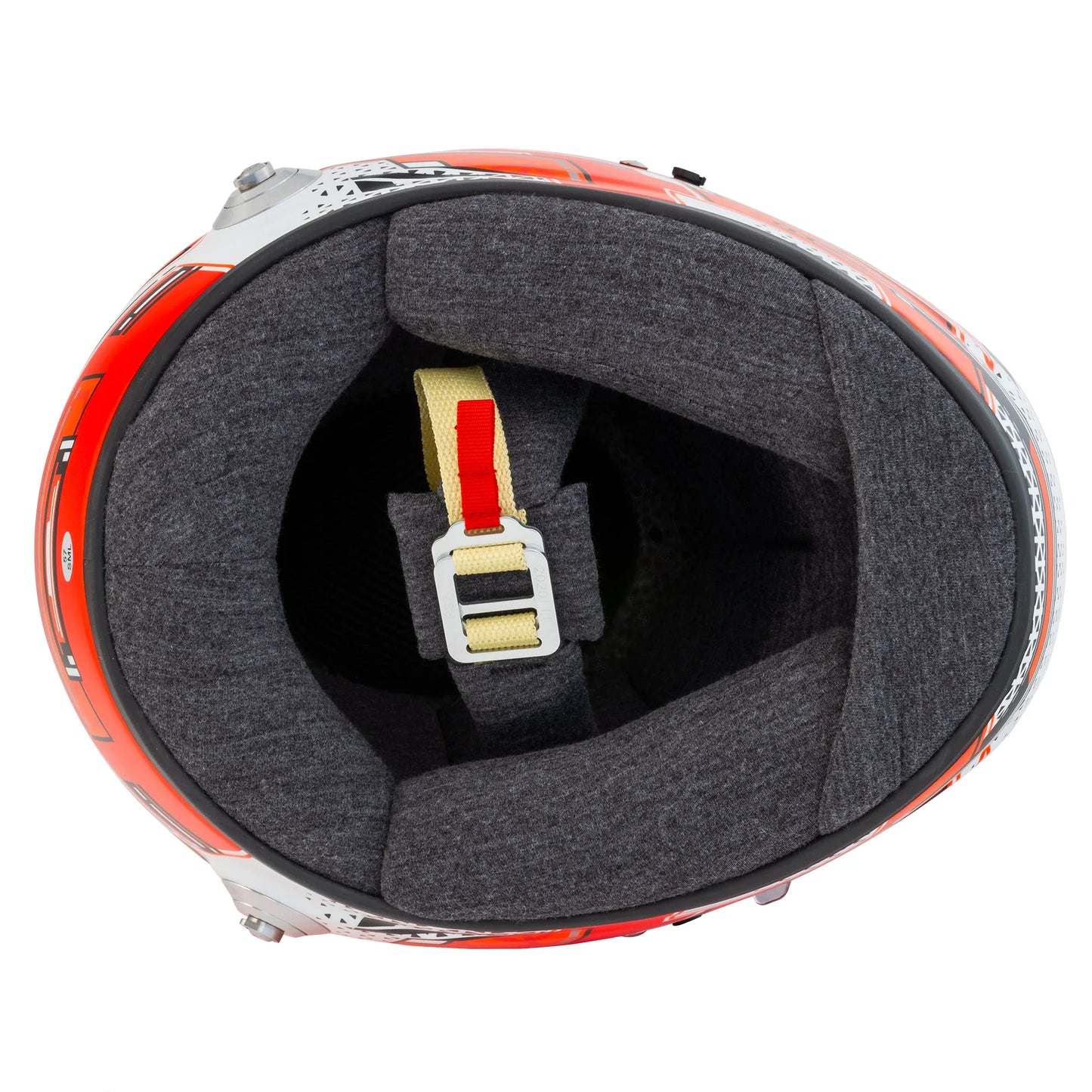 bottom view of Bell RS7 pro painted helmet