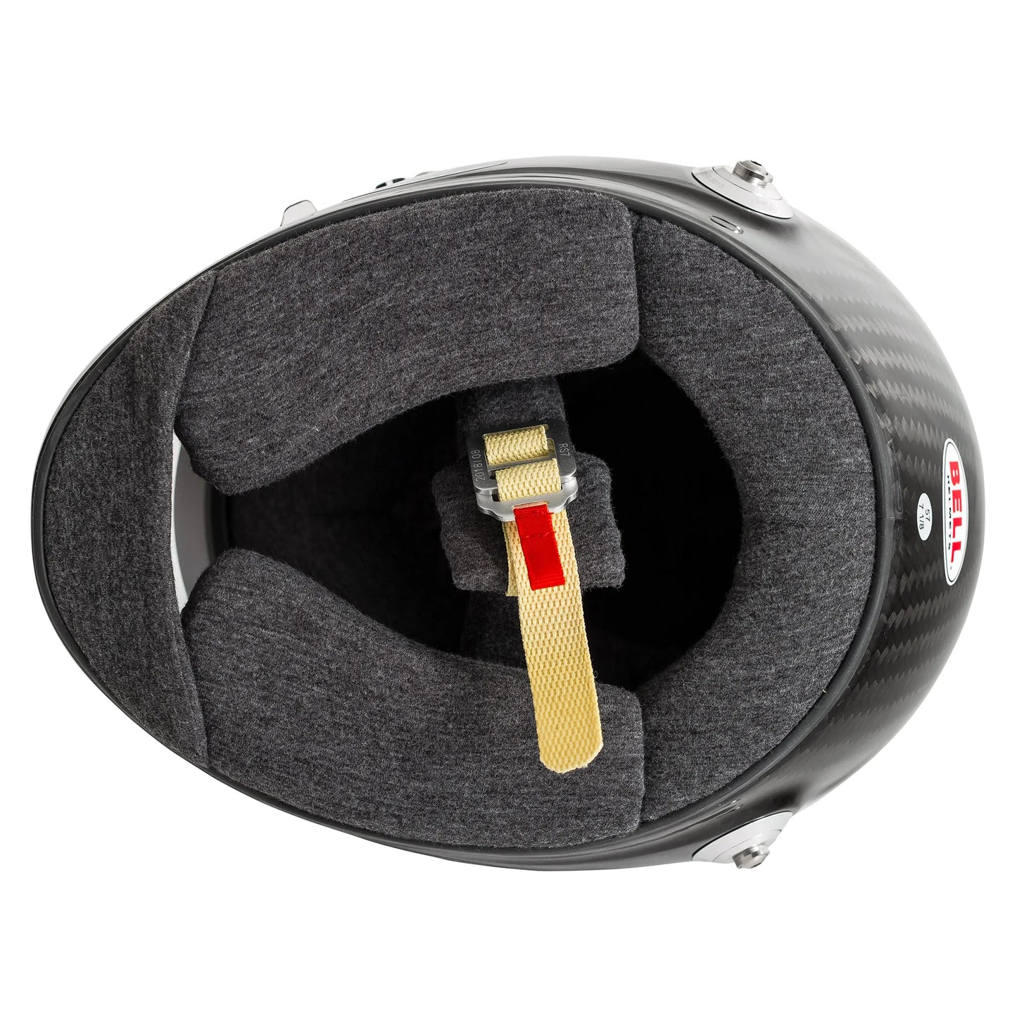 Bottom view of bell RS7 light weight helmet