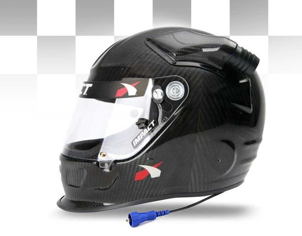 Impact Carbon Fiber OS20 RACE Offset Air Helmet Wired OFFROAD