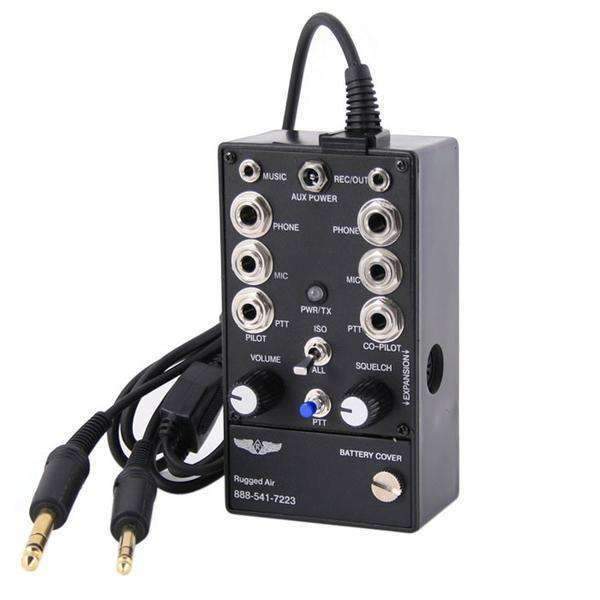Rugged aviation air intercom 2 person