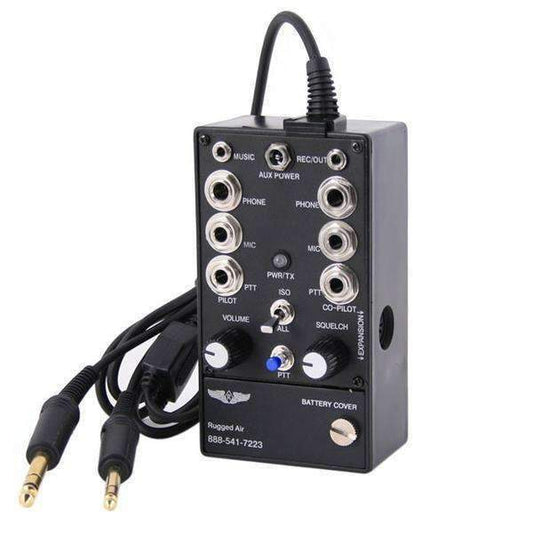 Rugged aviation air intercom 2 person