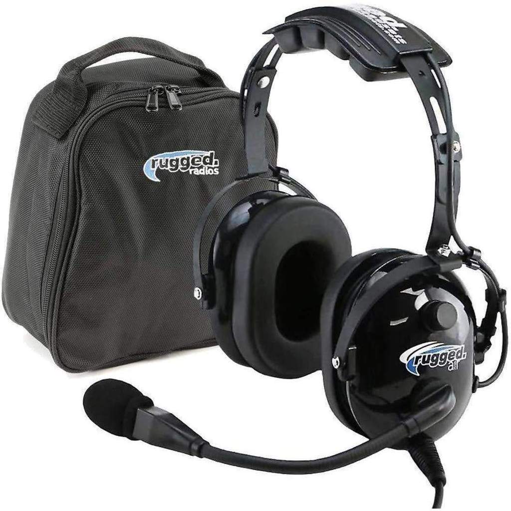 Rugged Radios pilot aviation headset.