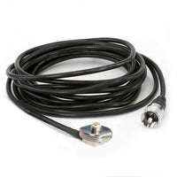 15ft Antenna Coax Cable with 3/8 NMO Mount, UHF VHF Connector.