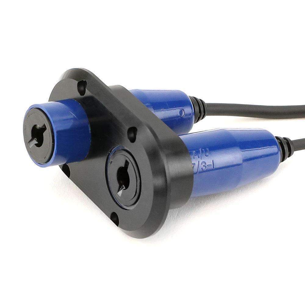 Rugged duale headset plug mount