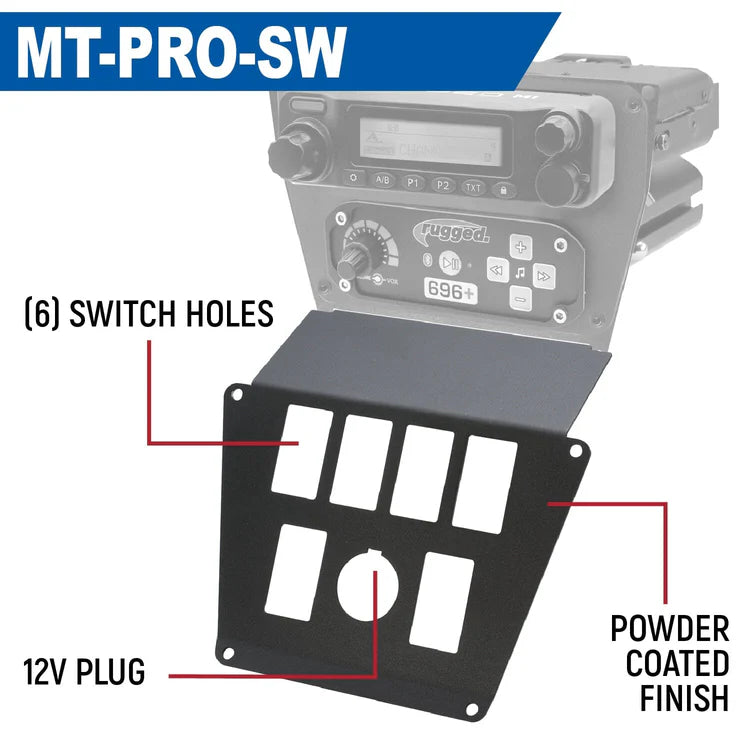 Lower Accessory Panel for Polaris | RZR PRO XP, RZR Turbo R, and RZR PRO R Dash Mount Radio and Intercom
