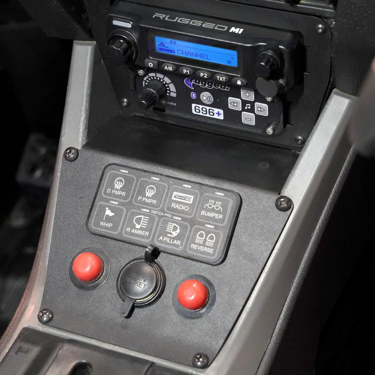 Lower Accessory Panel for Polaris | RZR PRO XP, RZR Turbo R, and RZR PRO R Dash Mount Radio and Intercom
