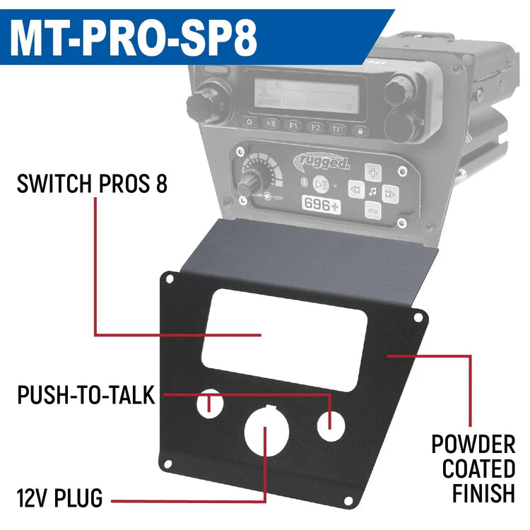 Lower Accessory Panel for Polaris | RZR PRO XP, RZR Turbo R, and RZR PRO R Dash Mount Radio and Intercom