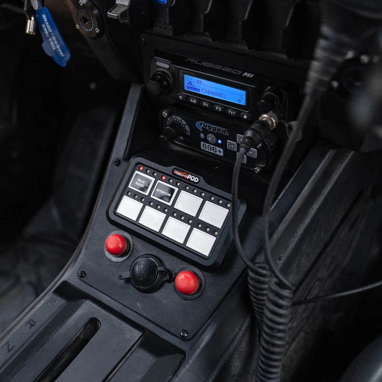 rugged radios The Lower Accessory Panel for Polaris Pro XP, RZR Turbo R, and RZR PRO R Multi-Mount allows you to customize your installation with a number of accessory options.
