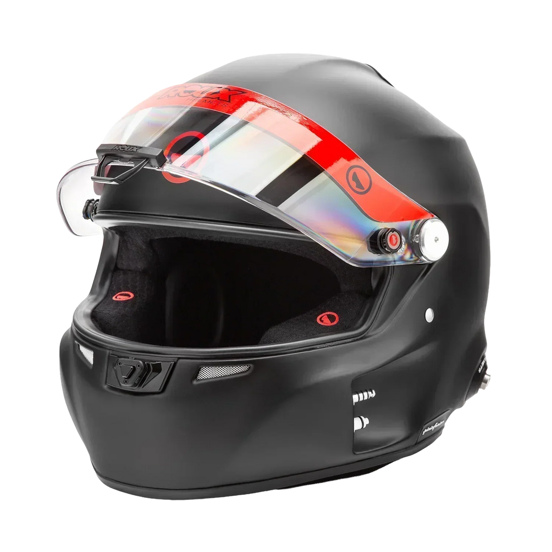 Roux R1-F SA2025 helmet with HANS anchors pre-installed — motorsport safety equipment NZ