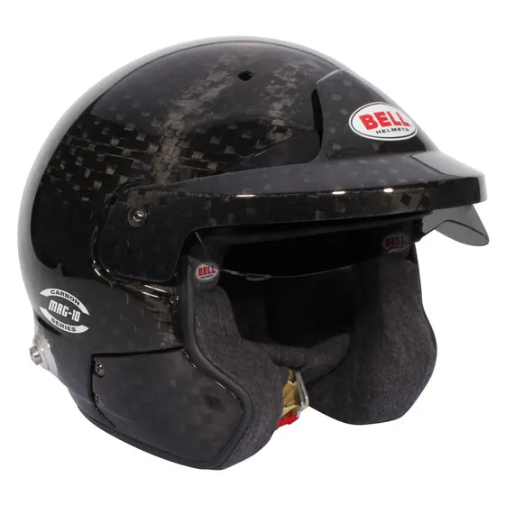 Bell jet carbon open face rally helmet