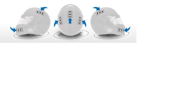 top air positions on Bell BR8 helmet