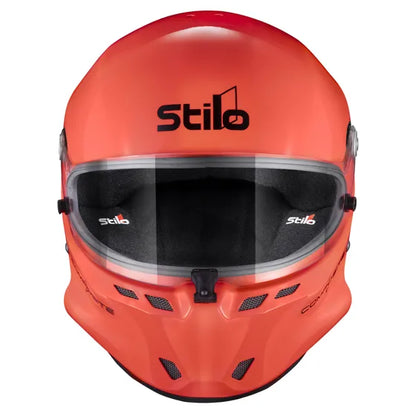 Orange Stilo ST6 offshore racing helmet on a white background