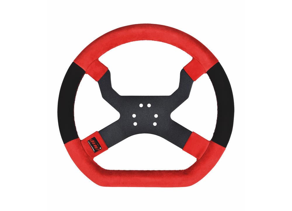 AiM Mychron5 Kart Steering Wheel Red/Black (6 Hole For OTK Karts)