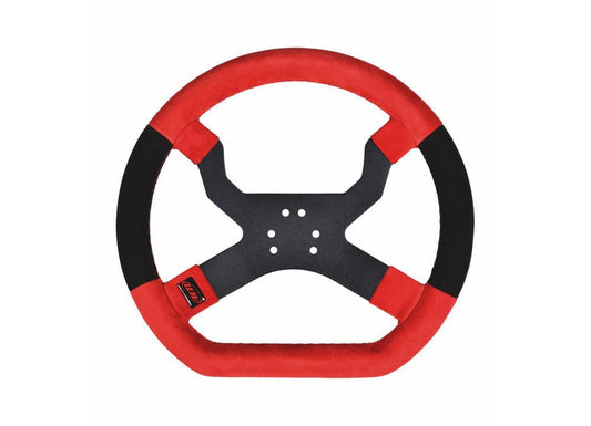 AiM Mychron5 Kart Steering Wheel Red/Black (6 Hole For OTK Karts)