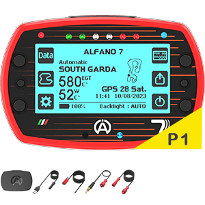 Alfano 7 1T GPS Kart Lap Timer & Data Logger (1 Temperature Input)