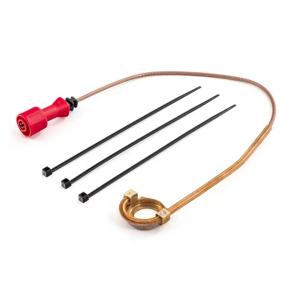 Alfano cylinder head temperature sensor with ring fitting, red connector and three cable ties