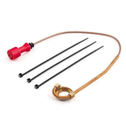 Alfano cylinder head temperature sensor with ring fitting, red connector and three cable ties