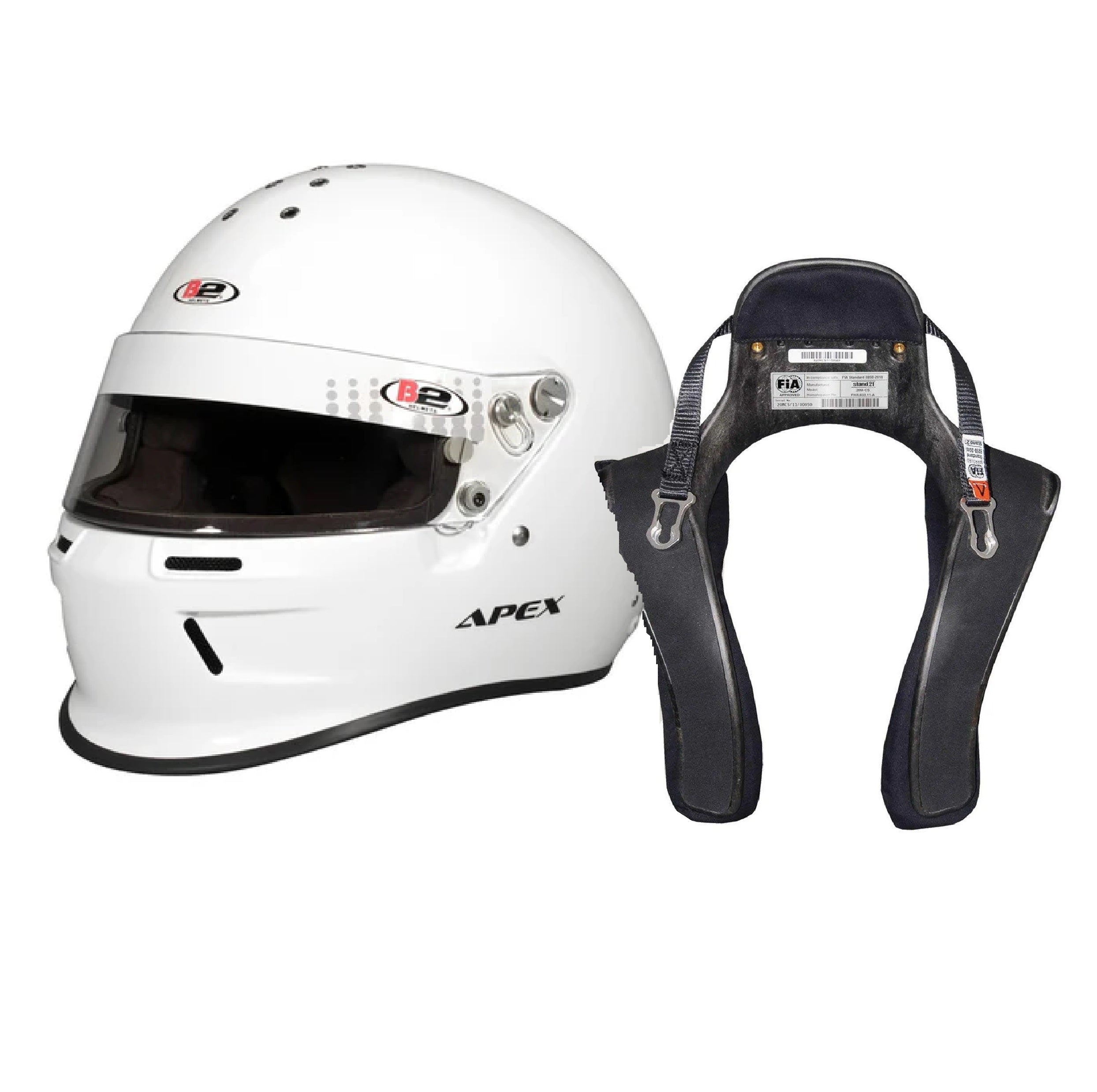 bell fia approved helmet B2 Apex by Bell Helmets & Stand21 Club Series FHR Device Package