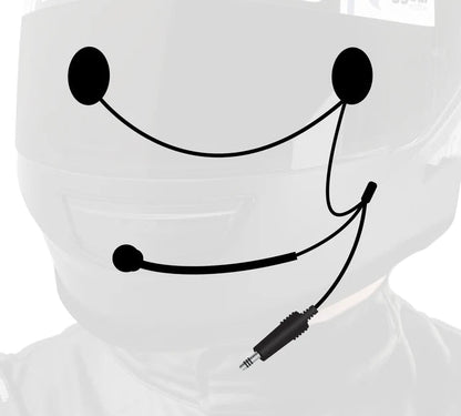 Helmet with a communication headset speakers attached