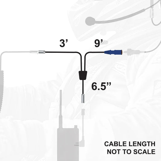 Rugged Radios CH-O-2 off-road communication harness — cable routing and connector detail