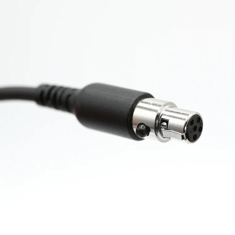 mini 5 pin XLR microphone cable connector Rugged Radios CC-OFF coil cord and CS-3H-OFF cable — offroad headset adapter connection, 5-pin universal plug