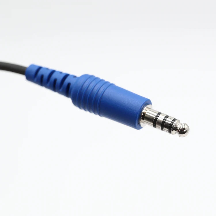 Rugged Radios offroad coil cord adapter — Nexus jack and 5-pin headset plug detail, NZ & AU Harris Race Radios