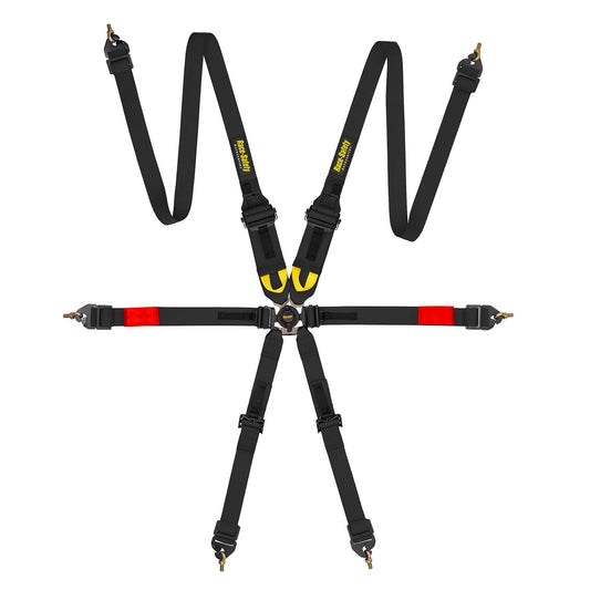 Enduro 2x2 harness black 6 point enduro harness