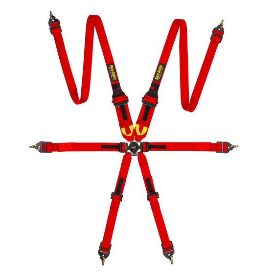 6 point enduro harness Red