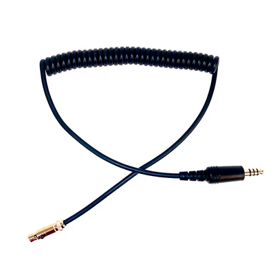 Harris or IMSA coil cord adaptor for headsets to Intercoms