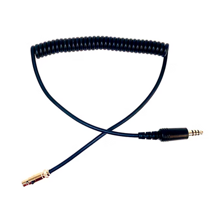 Harris or IMSA coil cord adaptor for headsets to Intercoms