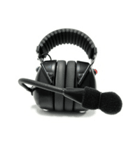 Carbon look Dual Radio Headset With Dual PTT OTH