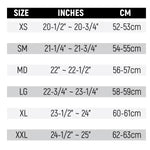 impact helmet size chart