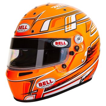 Orange Bell Karting Helmet 