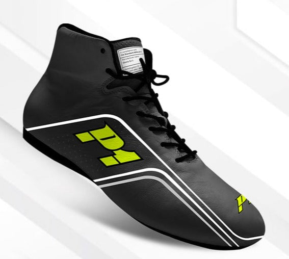 black P1 superlight racing boot